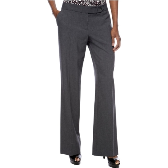 CALVIN KLEIN Classic Fit Dark Grey Wide Leg Trousers NEW 12